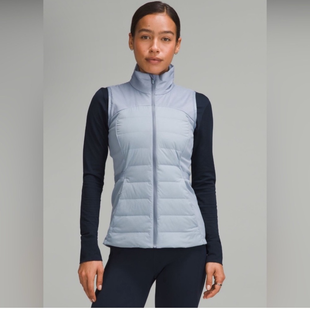 Lululemon  Down For It All Vest In Color Chambray Size 8 Worn Once Like New